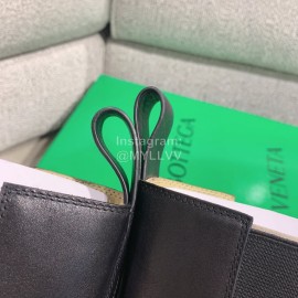 Bottega Veneta Autumn Winter Calf Leather Thick High Heeled Long Boots Blue