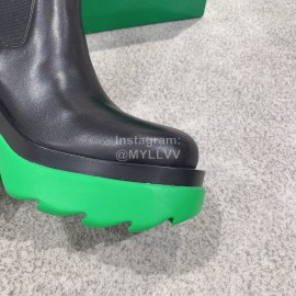 Bottega Veneta Autumn Winter Calf Leather Thick High Heeled Long Boots Green