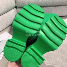 Bottega Veneta Autumn Winter Calf Leather Thick High Heeled Long Boots Green