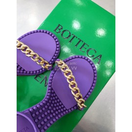 Bottega Veneta Chain Sheepskin High Heeled Sandals For Women Purple