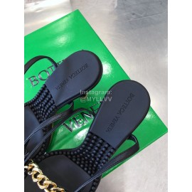 Bottega Veneta Chain Sheepskin High Heeled Sandals For Women Black