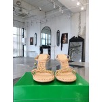 Bottega Veneta Chain Sheepskin High Heeled Sandals For Women Beige
