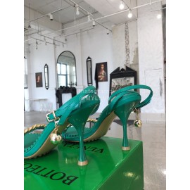 Bottega Veneta Chain Sheepskin High Heeled Sandals For Women Green