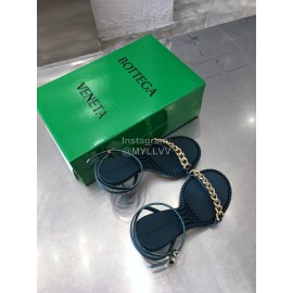 Bottega Veneta Chain Sheepskin High Heeled Sandals For Women Dark Green