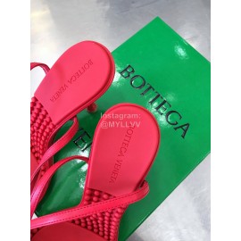 Bottega Veneta Chain Sheepskin High Heeled Sandals For Women Red