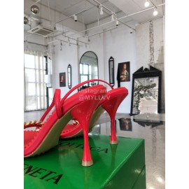 Bottega Veneta Chain Sheepskin High Heeled Sandals For Women Red