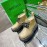 Bottega Veneta Cowhide Wool Thick Soled Lace Up Boots For Women Green
