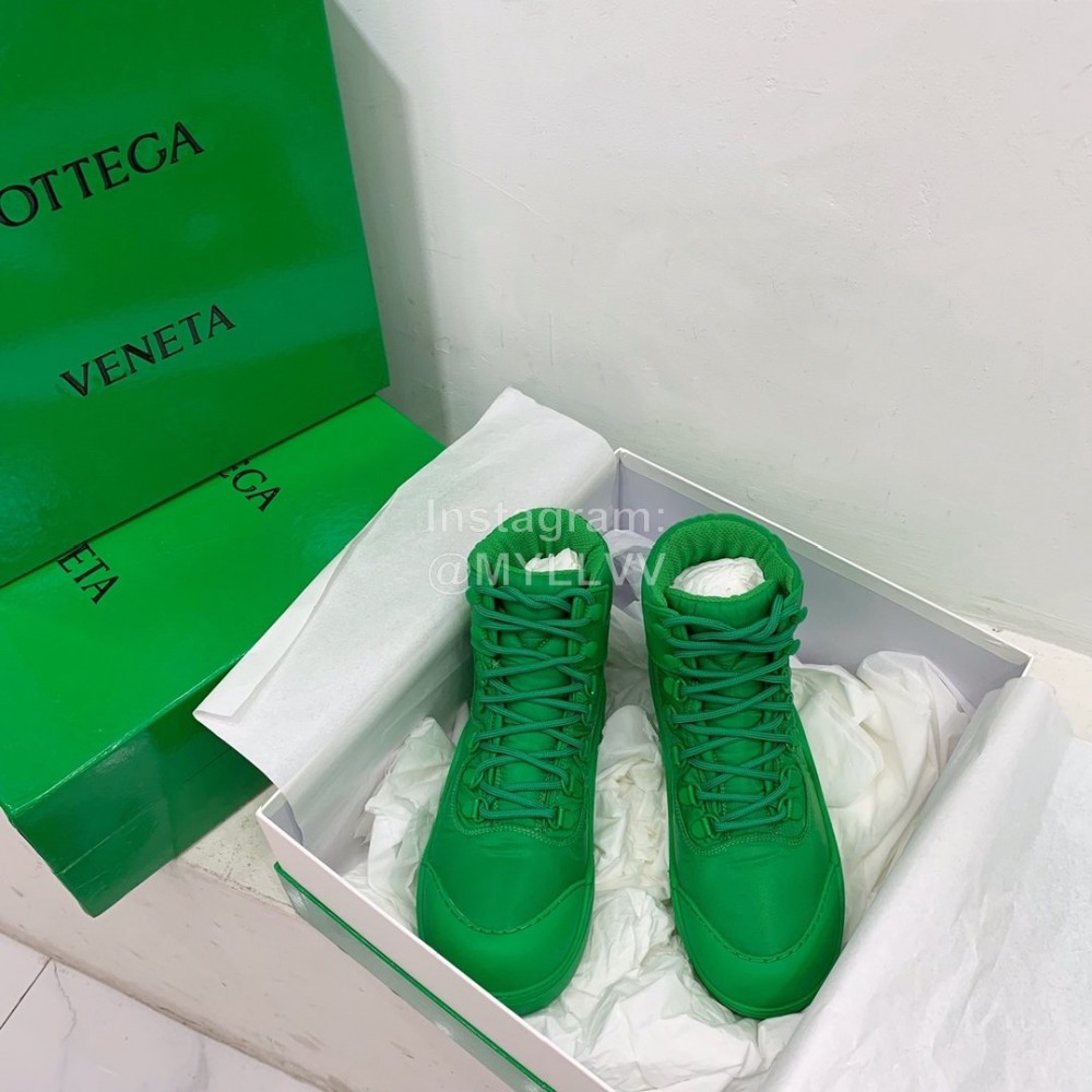 Bottega Veneta Fashion Thick Soled Lace Up Boots For Women Green