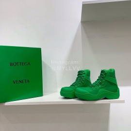 Bottega Veneta Fashion Thick Soled Lace Up Boots For Women Green