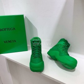 Bottega Veneta Fashion Thick Soled Lace Up Boots For Women Green