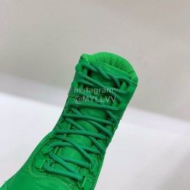 Bottega Veneta Fashion Thick Soled Lace Up Boots For Women Green