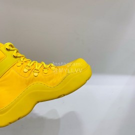 Bottega Veneta Fashion Thick Soled Lace Up Boots For Women Yellow