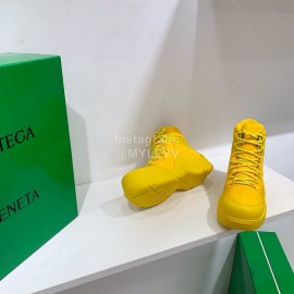 Bottega Veneta Fashion Thick Soled Lace Up Boots For Women Yellow