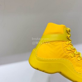 Bottega Veneta Fashion Thick Soled Lace Up Boots For Women Yellow