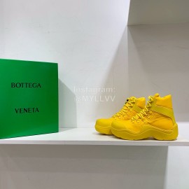 Bottega Veneta Fashion Thick Soled Lace Up Boots For Women Yellow