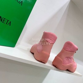 Bottega Veneta Fashion Thick Soled Lace Up Boots For Women Pink