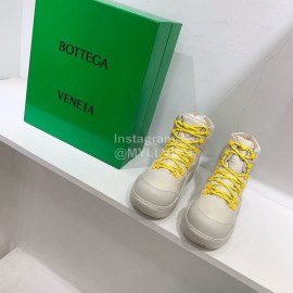 Bottega Veneta Fashion Thick Soled Lace Up Boots For Women White