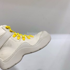 Bottega Veneta Fashion Thick Soled Lace Up Boots For Women White