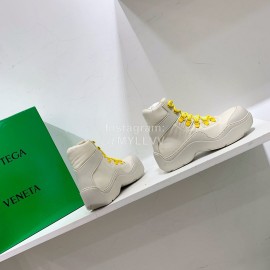 Bottega Veneta Fashion Thick Soled Lace Up Boots For Women White