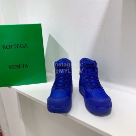 Bottega Veneta Fashion Thick Soled Lace Up Boots For Women Blue