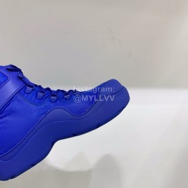 Bottega Veneta Fashion Thick Soled Lace Up Boots For Women Blue