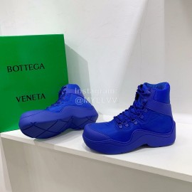 Bottega Veneta Fashion Thick Soled Lace Up Boots For Women Blue