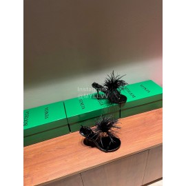 Bottega Veneta Calf Leather High Heeled Sandals For Women Black