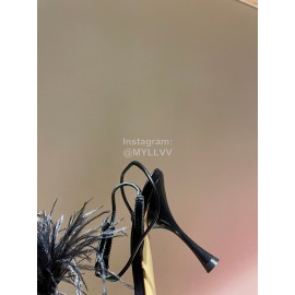 Bottega Veneta Calf Leather High Heeled Sandals For Women Black