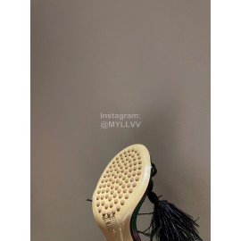 Bottega Veneta Calf Leather High Heeled Sandals For Women Black