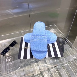 Bottega Veneta Fashion Thick Soled Slippers For Women Blue