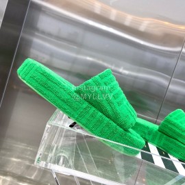 Bottega Veneta Fashion Thick Soled Slippers For Women Green