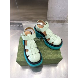 Bottega Veneta Cowhide Woven Thick High Heeled Sandals For Women 