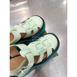 Bottega Veneta Cowhide Woven Thick High Heeled Sandals For Women 