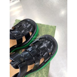 Bottega Veneta Cowhide Woven Thick High Heeled Sandals For Women Black