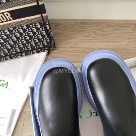 Bottega Veneta Fashion Thick Soled Leather Martin Boots For Women Blue