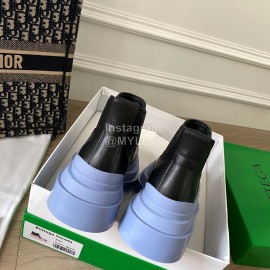 Bottega Veneta Fashion Thick Soled Leather Martin Boots For Women Blue