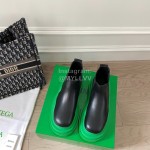 Bottega Veneta Fashion Thick Soled Leather Martin Boots For Women Green
