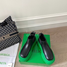 Bottega Veneta Fashion Thick Soled Leather Martin Boots For Women Green