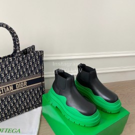 Bottega Veneta Fashion Thick Soled Leather Martin Boots For Women Green