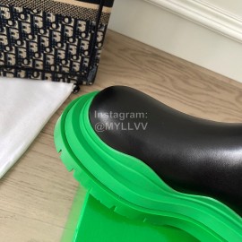 Bottega Veneta Fashion Thick Soled Leather Martin Boots For Women Green