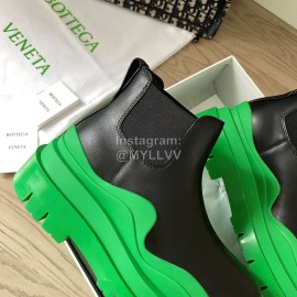 Bottega Veneta Fashion Thick Soled Leather Martin Boots For Women Green