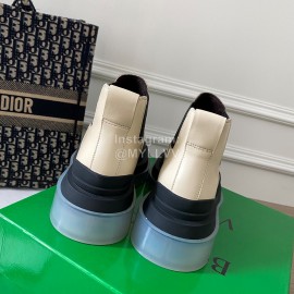 Bottega Veneta Fashion Thick Soled Leather Martin Boots For Women Beige