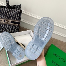 Bottega Veneta Fashion Thick Soled Leather Martin Boots For Women Beige