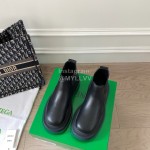 Bottega Veneta Fashion Thick Soled Leather Martin Boots For Women Black