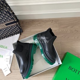 Bottega Veneta Fashion Thick Soled Leather Martin Boots For Women Black