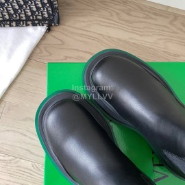 Bottega Veneta Fashion Thick Soled Leather Martin Boots For Women Black
