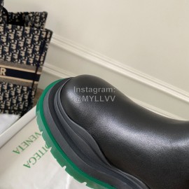 Bottega Veneta Fashion Thick Soled Leather Martin Boots For Women Black
