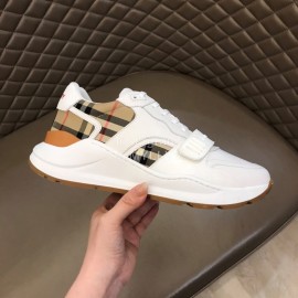 Burberry Cowhide Canvas Elevated Sneakers For Men
