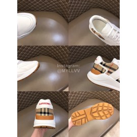 Burberry Cowhide Canvas Elevated Sneakers For Men