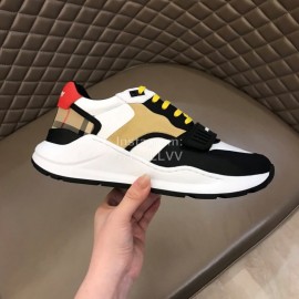 Burberry New Cowhide Canvas Elevated Sneakers For Men